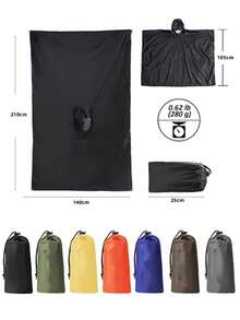 3-In-1 Poncho Style Rain Poncho, Suitable For Adults Outdoor Hiking, Climbing, Cycling, Lightweight And Portable, Multi-Functional. Lightweight And Portable, Multi-Functional And Practical, Windproof And Rainproof, Breathable And Comfortable, Quick To Store, Fashionable Appearance. - Multicolor - View 3