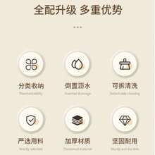 Premium Clear Wall-Mounted Toothbrush Holder Set, Fashionable Toothbrush Organizer Rack, Bathroom Wall Mount Without Drilling - Grey - View 4