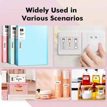 Marklife M1标签打印机，热敏打印机，便携式手持蓝牙迷你标签打印机，支持无线连接，可通过手机App选择多种模板，操作简便，适用于办公室、家庭和企业，USB充电。情人节礼物 - 彩色 - 查看 5