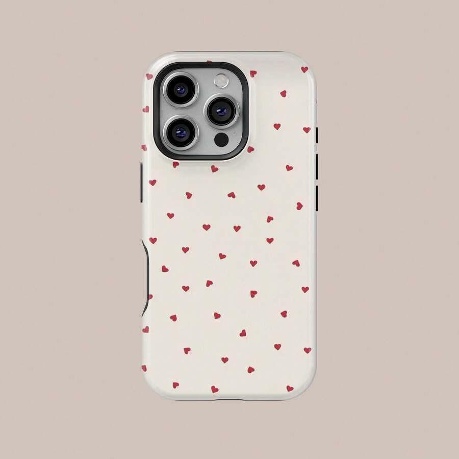 Funda de teléfono resistente con diseño de corazón, compatible con iPhone 17, 16, 15, 14, 13, 12, 11 Pro Max, regalo del Día de San Valentín, regalo para ella - Multicolor - Ver 1