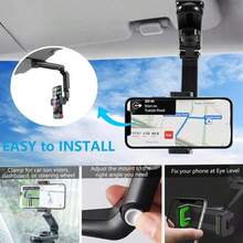Adjustable Sun Visor Phone Mount - Secure & Stable For Car, Non-Slip Design - 黑色的 - 查看 7