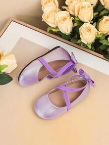 1 Pair New Fashion Elegant Flat Shoes For Baby Girls, Infant Bowknot Shoes