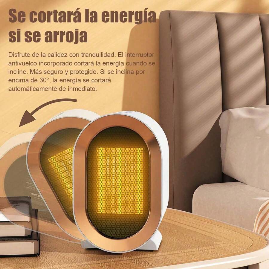 Calentador de Cerámica Eléctrico Portátil, 1200 W Calentadores Electricos para Hogar, Calentador de Regulable de Calefactores Eléctricos con Protección Contra Sobrecalentamiento,Color al azar - por defecto - Ver 1