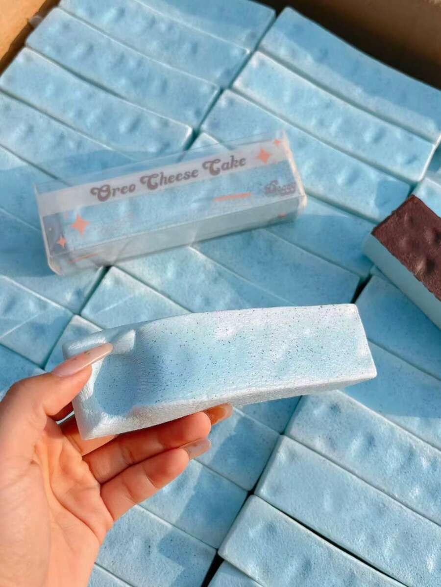 1. Sea Salt Cheese Chocolate Bar Squeeze Toy, Healing Blue Series Squeeze Toy, Super Slow Rebound, Real Slow Rebound Cheese Bar, Super Soft Slow Rebound Cheese Bar Squeeze Toy, Matcha Cheese Bar, Chocolate Chip Cheese Bar, Cute Cheese Bar Squeeze Toy, Perfect Gift, Birthday Gift, Gift - Multicolor - View 1