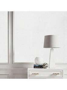 Papel de Contacto Autoadhesivo Vinilo de PVC Plateado Brillante Impermeable, a prueba de Aceite, Papel Pintado Vinilo Decorativo para Muebles, Encimera, Cocina, Refrigerador, Estante - Blanco brillante - Ver 2