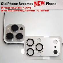 Instantly Transform To New 17 Pro Max 17 Pro Lens, Fits Compatible With Apple 14 Pro Max/15 Pro Max/16 Pro Max To 17 Pro Max, 14 Pro/15 Pro/16 Pro To 17 Pro Lens Protector. Turn Your Phone Into The New 17 Pro Max.