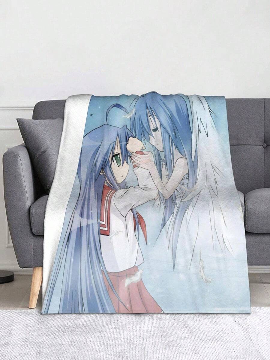 Drones Knitted Blanket Romance Comedy Flannel Throw Blanket Bed Sofa Portable Soft Warm Bedspreads, - trắng - Xem 1