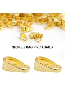 EstiloCierres colgantes, 3 colores 300 piezas/bolsa Conector colgante Pinzas de sujeción Cierres Broches de joyería Resultados Aleaciones Fianzas(1# )Versión mejorada - 3 # - Ver 11