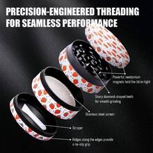 1 Set Heart-Shaped Tray Starter Smoking Kit, Includes 18cm*16cm Heart-Shaped Tray, 3 Different Flavored Rolling Papers, 11cm King Size Flavored Rolling Papers, Patterned Metal Grinder, 3 Piece Set, Slow & Even Burning, Suitable For Parties, Holidays, Valentine's Day Gifts - Multicolor - View 6