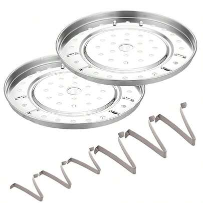 Inch Cooker Rack 2 Pack Pressure Canner Rack With 3 Short And 3 Tall Detachable Legs Stainless Steel Food Steamer Racks For Cooking,Toast,Bread,Salad,Baking 10.8 275mm