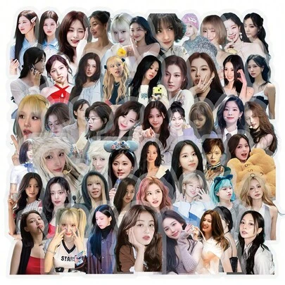 103张TW-ICE贴纸，Kpop粉丝周边商品，可粘贴在笔记本电脑、手机、行李箱、杯子等物品上，DIY剪贴簿贴纸，精致装饰品，可爱小礼物