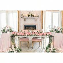 2Pack Artificial Peony Flower Garland - Silk Peony Garland With White Flowers Wedding Party Table Decoration, 6ft/Strand - Hồng + 2 - Xem 2