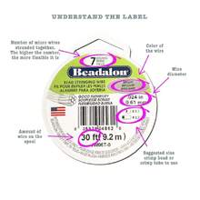 - Alambre de cuerda de 7 hilos, 0,46 mm, color dorado plateado, 30 pies / 9,2 m,37564725 - Gris - Ver 5