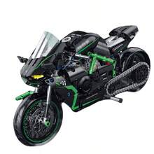 500+ Pcs Black Motorcycle Model Building Blocks Set, Suitable For Adults, Movie Theme ABS Racing Car Toy, Creative Interesting Collectible, Desktop Decor, Ideal Gift For Birthday, Christmas, Halloween