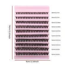 10 Pairs Natural Look False Eyelashes, 8mm-16mm Lash Clusters & Individual Lashes For Daily Wear And Eyelash Extension Makeup - D - View 3