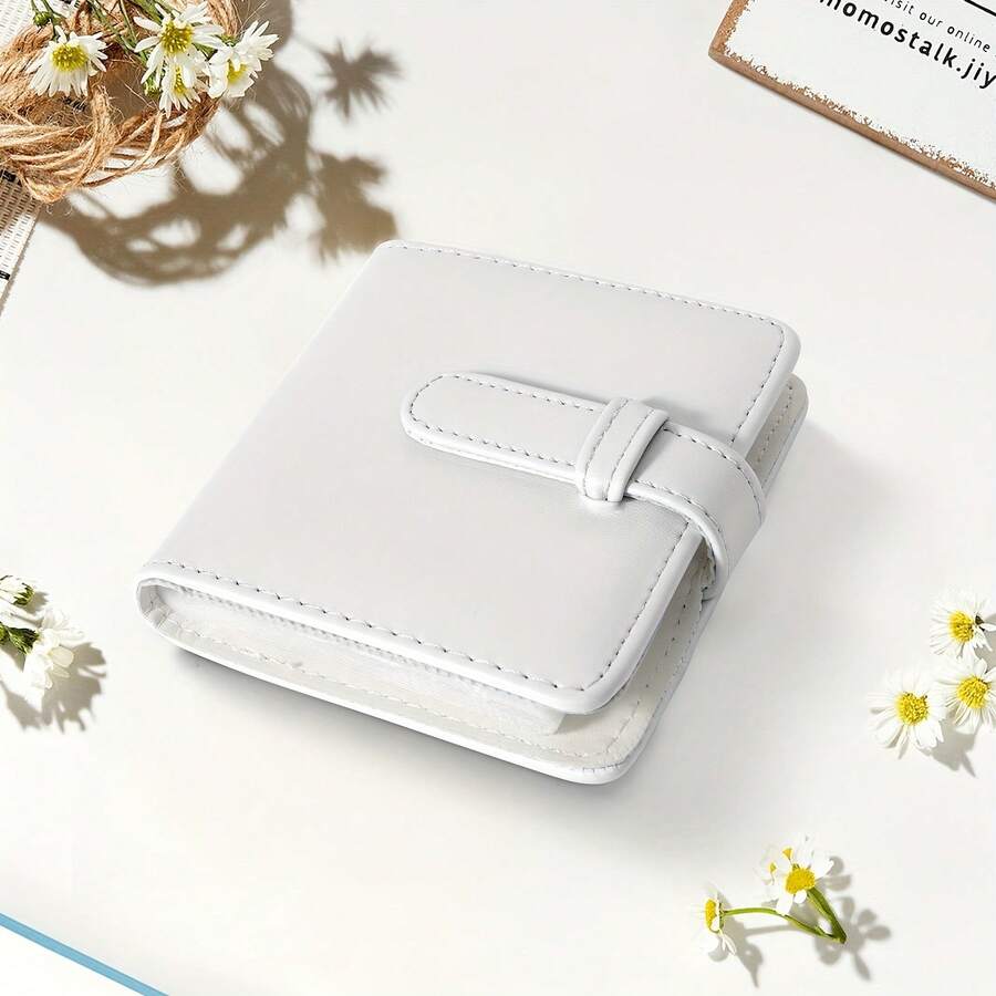 2X3 Mini Photo Album Holds 32 Sheets, Portable And Suitable For 3inch Fujifilm Mini Photo Paper, Photo Game Card Album, Halloween, Christmas, New Year Gifts - [White] - View 1