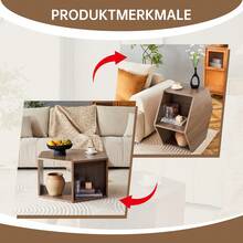 Multifunctional Hexagonal Coffee Table (79 X 69.4 X 40 Cm) – Modern Design, Easy To Assemble For Versatile Spaces, Offering Additional Furnishing Solutions - Brown + Medium Density Fiberboard - View 9