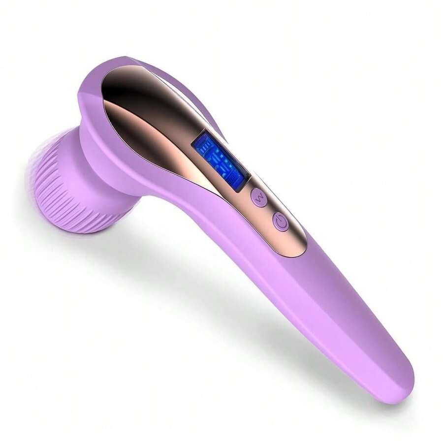 Upgraded LCD Display Personal Handheld Vibrating Massager-19 Mode 4 Speed Cordless Portable Massage Wand For Full Body Deep Tissue Massage To Relieve Fatigue And Pain. (Light Purple) - Tím nhạt - Xem 1