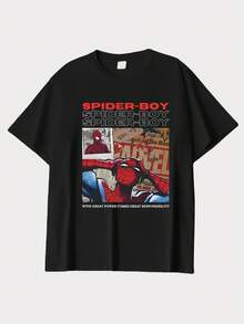 春夏女士新品：春夏 T 卹、春夏女士服裝、印花 T 卹、印花上衣、棉質上衣、高品質 T 卹、復古風、學院風、可愛風、都市風、Z 世代風格、千禧一代風格、Y2K 風格、朋克風、做舊風、極簡風、簡約風、休閒風、日常印花風、度假風格、有趣風格 - 黑色 - 查看 2