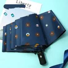 Sol y lluvia doble propósito paraguas de sol mujer paraguas de sol mujer verano personalidad estudiante,Paraguas de protección UV con diseño de oso de dibujos animados, varillas UV, paraguas plegable automático,paraguas kawaii - Amarillo amarillo - Ver 4