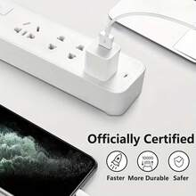 1米 USB 转 Lightning 数据线 | 快速充电线，兼容 14、14 Pro Max、13/12/11/X/XS/XR/8，采用无氧铜材质，USB-A 转 Lightning 数据线，3.3 英尺（1 米），快速充电线，USB-A 电源输出充电线，兼容 14/13/12/11/XS/XR/X/8/ - 白色 - 查看 3