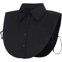 4pcs/1pc Detachable Collar, Unisex - Fashionable Fake Shirt Collar, Half Fake Collar, Versatile And Easy To Wear, Ideal Gift For Friends, Family And Colleagues - Size L - View 7