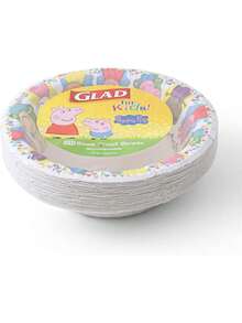 EstiloGlad for Kids - Cuencos de papel de  Friends de 12 onzas, 20 unidades, cuencos desechables para niños con estampados divertidos,  y amigosVersión mejorada - blanco - Ver 8