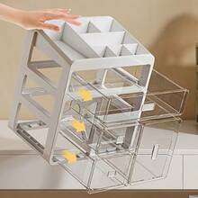 Opbergdoos en -rek voor cosmetica - 28cm/11.02 inches 3+1 lagen [schuine bovenkant + hoge fles stijl] - Bekijken 8