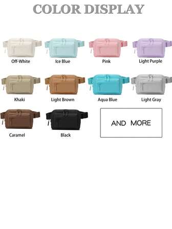 Simple Solid Color Waist Bag, Lightweight Casual Daily Pouch, Outdoor Sports Fitness Cycling Commute Fashion Sling Bag, Valentine's Day Gift