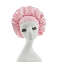 1pc Luxury Satin Silk Sleep Cap, Wide Elastic Headband Style Sleep Hat, Suitable For Women Hair Care, Unisex Night Hair Care Cap, Comfortable For Home Use, Night Sleep Cap, Women's Elastic Shower Cap, Adult Beauty Hair Care Cap, Unisex, Shower Cap. Home Bathroom Decorative Towel, Suitable For Salons, Hotels, Sports Venues, Home Goods, Towels, Hair Drying Wrap - Multicolor - View 4