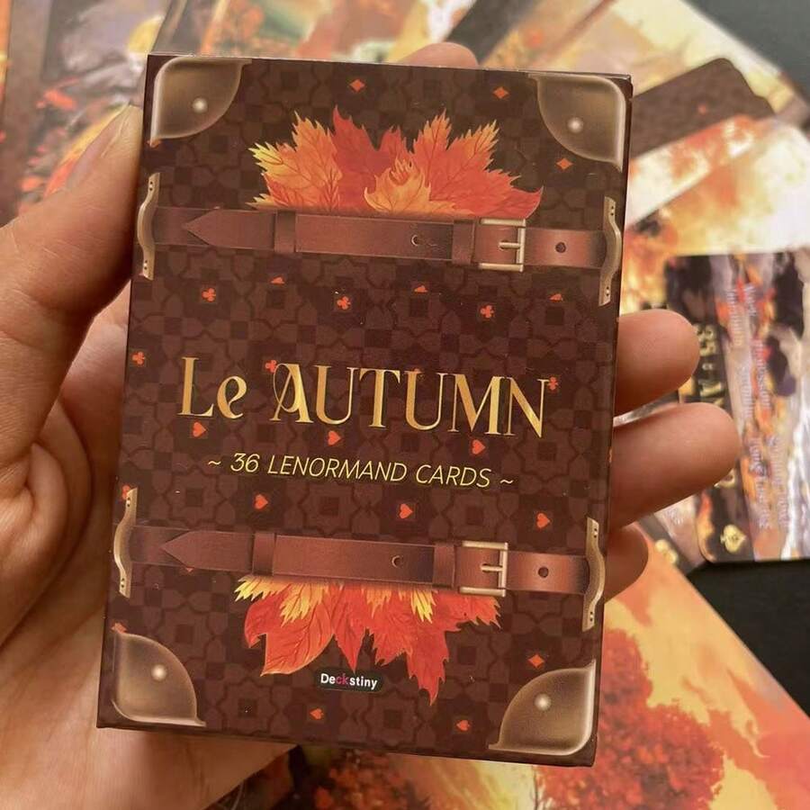 Le Autumn Lenormand Fortune-Telling Card Games Oracle Cards 36pcs Exquisite Cards Predictive Divination Card Games For Family And Friends Holiday Games 9*6.5cm - Multicolor - View 1