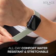 Solace Bands Imperium Adapt Wide Adjustable Nylon Braided Watch Band - Compatible With All Watches - Solace Watch Bands For Women & Men - Smart Watches Band Series 11-1, Ultra, SE - SlateBlue - Xem 4