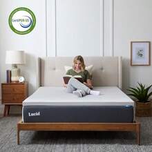 FIAN Lucid - Colchoneta de Memory Foam con Infusión de Carbón de Bambú - Sobrecolchón Ventilado de 7.5 cm - Topper para Colchón Refrescante - Suave y Acolchada - Alivia Molestias - Individual Extra Largo - 7,5 CM+Individual - Ver 4