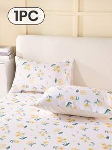1pc/2pcs Printed Pillowcase, Without Pillow Insert, Soft & Skin-Friendly Polyester Fabric For Daily Use, Comfortable Home Textile, Suitable For Living Room, Bedroom, Outdoor, Sofa Decor, Yellow Floral Print Pattern, Oeko-Tex Certified - Multicolor - View 14