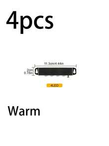 1/4件組太陽能壁燈，1LED/2LED/4LED（白光/暖光），1000流明亮度，家用LED景觀照明，適用於花園裝飾/庭院/走廊/入口/庭院/交叉口/戶外牆面/室內牆面/居家裝飾 - 彩色 - 查看 16
