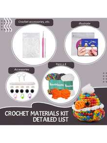 EstiloJadeshay - Kit De Ganchillo Para Principiantes, 2 Unidades, Kit De Animales De Ganchillo De ÁGuila Y Loro Amigurumi Para Adultos Y NiñOs Para Principiantes, Tutoriales En Video Paso A PasoVersióN Mejorada - 1 - Ver 9