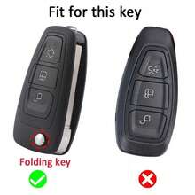 Zinc Alloy Leather Car Remote Key Case Case For C-Max Focus Galaxy Grand C-Max Mondeo S-Max Transit Tourneo Custom Ranger - A - View 2