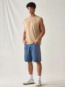 Teenage Boys' Fashionable Casual Multi-Craft Denim Shorts, Blue - Dark Wash - View 5