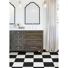 FloorPops X Chris Loves Julia 12-In By 12-In Lawrence Black Peel And Stick Floor Tiles, FP5059 - 多色301 - 查看 3