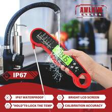 Meat Thermometer Digital, Instant Read Meat ThermometerI For Grill And Cooking, Accurate And Sensitive Probe Waterproof Food Thermometer For Kitchen And Outside Food Thermometer For Cooking,Outdoor Grilling BBQ, Turkey, Candy, Liquids, Beef Kitchen Dining Kitchen Utensils  Gadgets Thermometers  Timers Kitchen Supplies Waterproof And Longlasted Use A Must-Have Outdoor BBQ Gadget Handy Storage - 彩色 - 查看 5