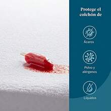 FIAN Lucid - Protector de Colchón 100% Impermeable - Ajuste Universal - Cubierta de Tela Toalla - Cubre Colchón de Algodón Suave - Hipoalergénico y Transpirable - Blanco - Tamaño King - King+parte superior de rizo de algodón - Ver 5