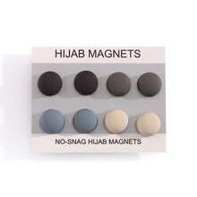 8 Pairs Solid Color Hijab Magnets, Zinc Alloy Pins, Suitable For Spring, Summer, Autumn And Winter For Dress - CT04 - View 9