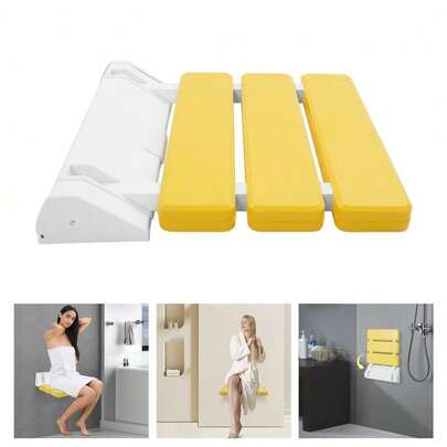 SENDERPICK 1PCS Folding Bath Seat Wall Mounted Folding Shower Seat Foldable Shower Seating Chair