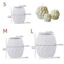 DIY树脂模具，旋转雨滴蜡烛模具，几何石线球底座硅胶模具，适用于DIY工艺品、家居装饰配件