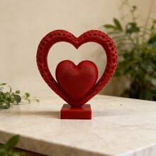 1件浪漫情人节礼物，3D打印心形牌匾爱情信物，送给女友/男友的独特礼物，情人节、狂欢节、斋月、复活节、婚礼和其他场合的装饰收藏品 - 彩色 - 查看 5