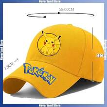 Gorra de béisbol con estampado de Pikachu, sombrero ajustable, diseño lindo de Charizard y Meowth, accesorio de moda como regalo - Multicolor - Ver 2