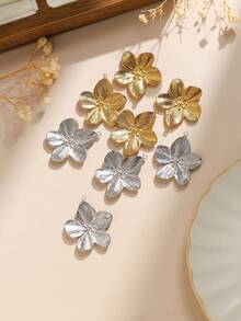 3pcs/Pack Stainless Steel 5-Petal Flower Pendant Jewelry Findings - Flower Accessories - View 5