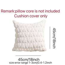 Set Of 2 Plush Throw Pillow Covers With Heart-Shaped Patterns, 18 X 18 Inch Soft And Fluffy Cushion Cover, Comfortable Decorative Pillow Cover, Suitable For Living Room, Bedroom, And Home Decoration - White - View 3