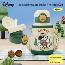 Disney 迪士尼 550ml 米奇可爱卡通不锈钢真空保温杯 – 可吸管饮用，冬夏两季水瓶，居家户外旅行杯，生日节日礼物 - 彩色 - 查看 2