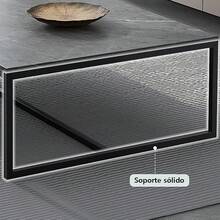 Mesa de Centro para Sala, Mesa Central Simple Y Moderna para Sala de Estar, Oficina en Casa, Fácil Montaje, Gris Y Negro 120x60x42cm(Gris) - Negro - Ver 2